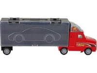 Leantoys Mega Car Lorry Caravan 6 Leksakslastbilar Med Ramp Bilväska