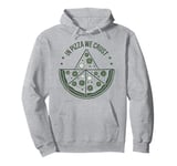 Funny Green Colored Theme - In Pizza We Crust Pizza Slice Pullover Hoodie