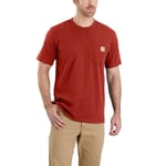 Carhartt k87 pocket t-shirt, Herr, Chili pepper heather, L