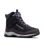 Columbia FIRECAMP BOOT Waterproof Women's Snow Boots, Black x Plum Purple, 9 UK