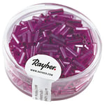 RAYHER HOBBY 1406535 Verre Boîte Stylos, 7/2 mm, avec Reflets argentés, 15 g, Lilas