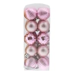 Juletrekuler Plast 3Cm Rosa 20Pk