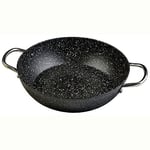 WECOOK! Granite Casserole basse induction complète 32 cm, aluminium forgé 5,1 litres, antiadhésif écologique pierre sans PFOA, poignées en acier riveté, convient à toutes les cuisines, vitrocéramique,