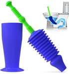 Luigi's - The World's Best Toilet Plunger | The Big, Blue & Green Unblocking Machine | Heavy Duty Unblocker with Unique Bellows Design | Clears & Unblocks All Toilets