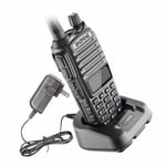 8W Max Long Range Two Way Radio Scanner Transmit Police Fire Rescue Dual Band Ham Walkie Talkie