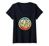 Womens 80s Retro Necronomicon and Miskatonic Themed Symbol V-Neck T-Shirt