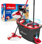 Vileda Turbo Microfibre Mop and Bucket Set, Spin for Cleaning Floors