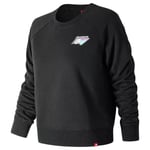 NEW BALANCE WOMEN'S ESSENTIALS 90S BOXY SWEATSHIRT JUMPER BLACK RETRO NEW BNWT S