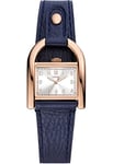 Fossil Montre pour Femmes Harwell, Mouvement à Quartz, Boîtier en Acier Inoxydable or Rose 28mm avec Bracelet en Cuir Pro-Planet, ES5266