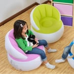 58*53cm Kids Pouf Chair For Sitting Relax Bean Bag Inflatable B Green