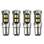 4X Ampoule LED pour Voiture Canbus 1157 P21/ 5W BAY15D Feu de Recul Bicolore Blanc C