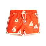 Mini Rodini Sailing Boats Aop Badshorts Red | Röd | 92/98 cm