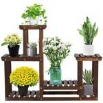 Étagère à Plante Fleur Porte Pots Support Jardin Présentoir Bois 6 Tablettes