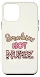 Coque pour iPhone 12 mini Smoking Hot Nurse Rose pâle Motif guépard