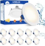 Spot LED Encastrable Dimmable Avec Variateur, 10x IP65 Spots Etanche Salle de Bain Extra Plat 35mm, 6W Spot de Plafond 220V 4000K Blanc Neutre 450LM, Pour Cuisine Couloir Chambre