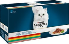 Gourmet Perle Kyckling Nötkött, Kanin Lax 60X85g