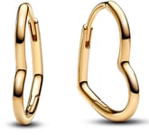 Pandora Moments Small asymmetric heart 14k gold-plated hoop earrings 268307C00