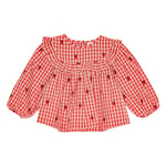 Flöss Molly Blus Berry Gingham | Röd | 116 cm