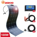 Dokio - Kit de panneau solaire 100W Panneau solaire monocristallin semi-flexible pour maison/VR/batterie/bateau