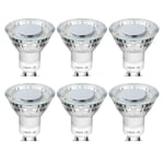 Lepro GU10 LED Bulbs Warm White 2700K, 4W 325lm Spot Light Bulbs, 50W Halogen Spotlight Equivalent, Energy Saving GU10 LED Lightbulbs, 100° Wide Beam, Non-dimmable, Pack of 6