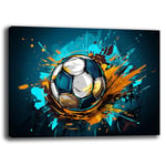 Tableau moderne sport football ballon rue art peintures modernes salon mural XXL grande impression sur toile décoration murale décoration murale décor chambre à coucher cuisine (6, 30 x 40 cm)