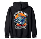 Roger's Garage Hotrod Classic Car Design for the Name Roger Zip Hoodie