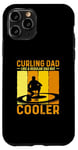 Coque pour iPhone 11 Pro Amateur de curling Cadeaux de sports d’hiver de curling papa