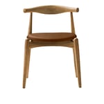 Carl Hansen - CH20, Oljad Ek, Lädergrupp C Sif - 95 - Matstolar - Hans J. Wegner - Träfärgad - Trä