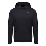 Sweat Coq Sportif coton mélangé avec manches longues et col à capuche noir