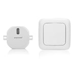 Smartwares Kit domotique sans Fil Plug & Connect - pour Volets roulants et Stores - Émetteur et récepteur Inclus SH4-99572 Blanc