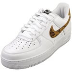 Nike Air Force 1 Low Retro Premium Mens Fashion Trainers in White Gold - 9.5 UK