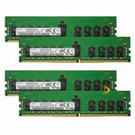 4x 16GB Samsung 1Rx4 PC4-21300 DDR4 2666Mhz 288Pin DIMM ECC SERVER Memory RAM