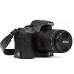 MegaGear MG1170 Etui avec Bandoulière/Accès Batterie en Cuir pour Appareil Photo Nikon D5600/D5500 Noir