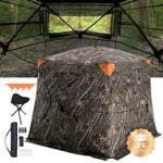 VEVOR Store de chasse transparent 270° maille unidirectionnelle 4 à 5 personnes