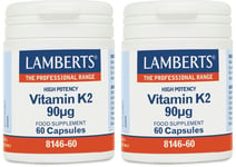 Lamberts Vitamin K2 90µg 60 Capsules X 2