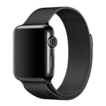 Apple Watch 42 / 44 mm Milanese Loop Armband -  Svart (Färg: Svart)