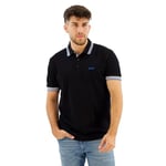 BOSS Mens Paddy Polo Shirt Short Sleeve Top Black S