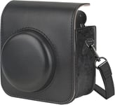 Housse pour Instax Mini 12 Pochette Appareil Photo Instantané Fujifilm Case Camera Sac de Voyage avec Bandoulière,Noir(Q1154)