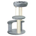 Cat Tree Scratcher Kitty Activity Play Center Post 2 Perch with Rope