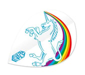 Unicorn Ultrafly.100 Xtra Blanc Arc-en-Ciel Ailettes de fléchettes Ultrafly Unisexe