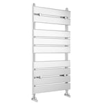 Hudson Reed Piazza Flat Panel Heated Towel Rail Radiator 950x500mm Chrome Modern