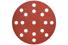 Metabo 626853000, Sandpapper, Metall, Polyester, Rostfritt Stål, Stål, Trä, Röd, Rund, 12,5 Cm, 50 Styck