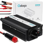 Odoga Convertisseur 12V 220V Voiture – Transformateur 500W, Onduleur, USB Ports de Charge Doubles 4.2A, Convertisseur de Tension, Recharger Votre Ordinateur Portable, Ipad, Iphone et Plus