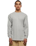 Urban Classics Homme Tall T Shirts Manches Longues Col Rond Uni Non Imprimé Grande Taille Long Coton, Gris (Grey 00111), 6Xl