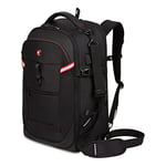 SwissGear Unisex's Hybrid Travel Laptop Backpack, Black, 21.5-inch
