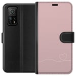 Xiaomi Mi 10T Pro 5G Plånboksfodral Rosa Hjärna Design