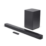 JBL Bar 2.1 Deep Bass Sound Bar, In-Home Entertainment System with Streaming Capabilities and Subwoofer, Black