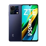 Smartphone ZTE Blade V50 Vita en Misty Black avec écran 6,75" 90 Hz HD+, 720 x 1600 pixels, 14 Go de RAM (4 Go physique + 10 Go