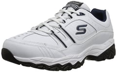 Skechers Men's Vigor 2.0 Serpentine, White/Navy, 10 D (M)