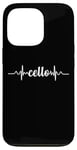 Coque pour iPhone 13 Pro Cello Heartbeat ECG Violoncello Cellists & String Virtuosos